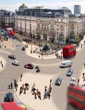 Piccadilly Circus open to 2 way traffic